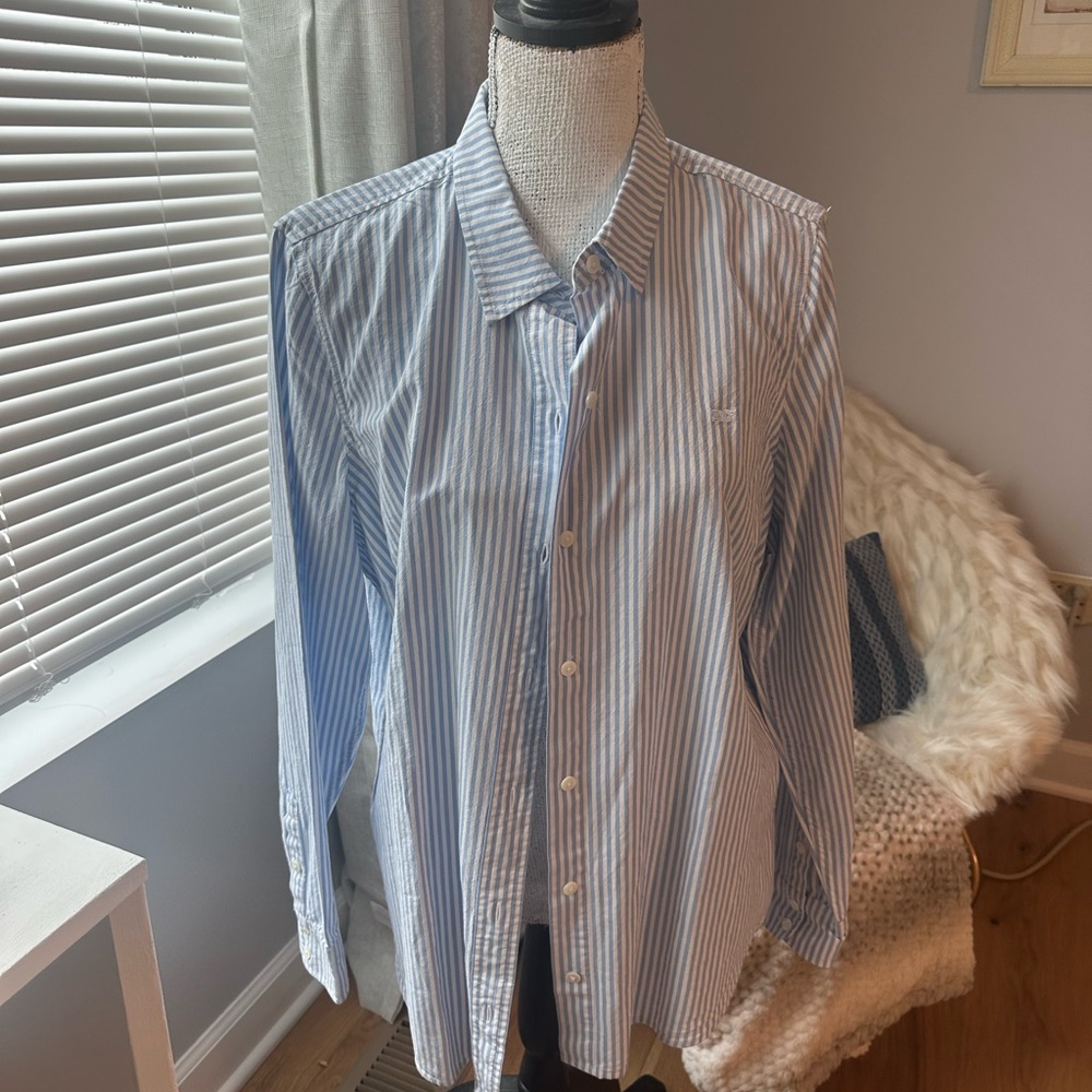 Men's Blue Striped Shirt